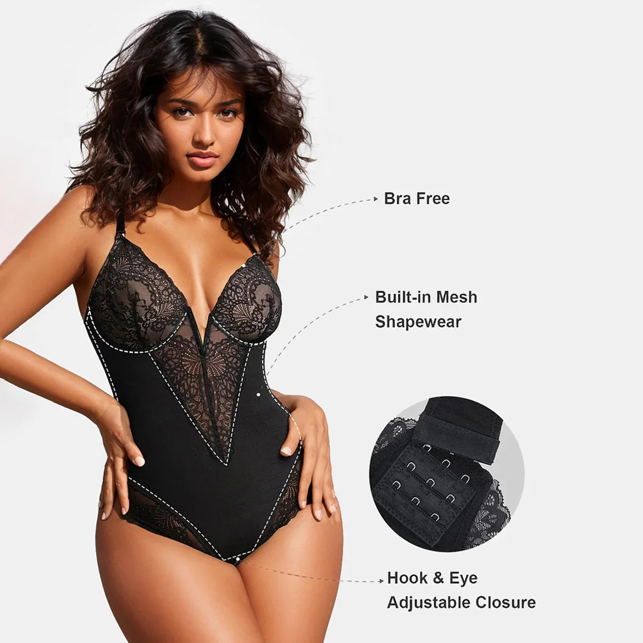 Shapewear-Body mit Spitze